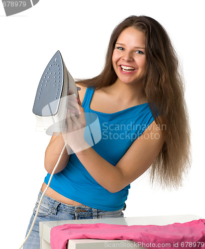 Image of girl with  iron