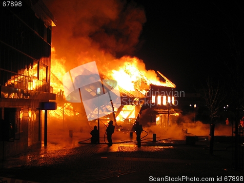 Image of House in a burning inferno