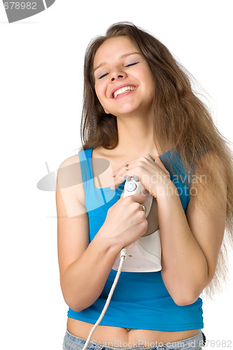 Image of girl with  iron