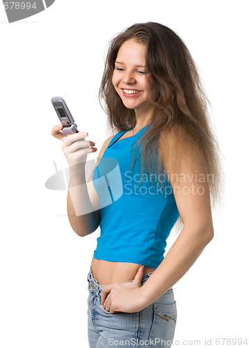 Image of girl with a mobile phone