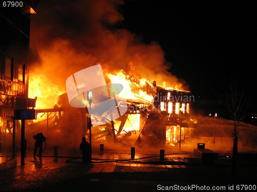 Image of Burning building