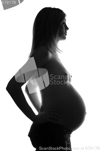Image of pregnant woman silhouette