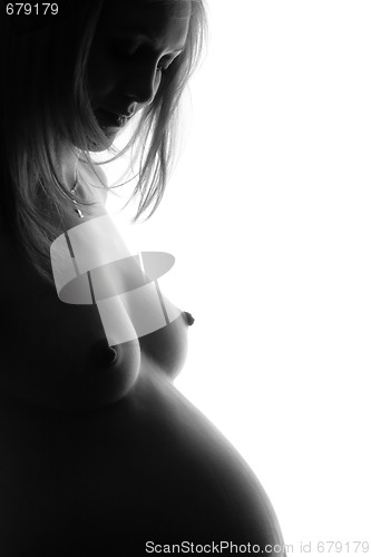 Image of pregnant woman silhouette