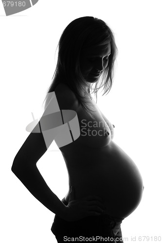 Image of pregnant woman silhouette