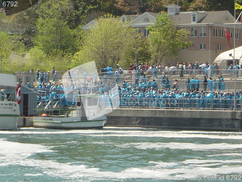 Image of Tourists At The Niagara Falls