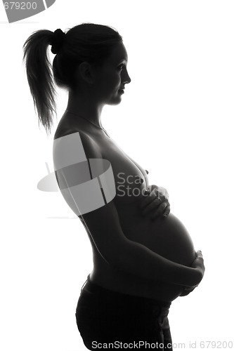 Image of pregnant woman silhouette