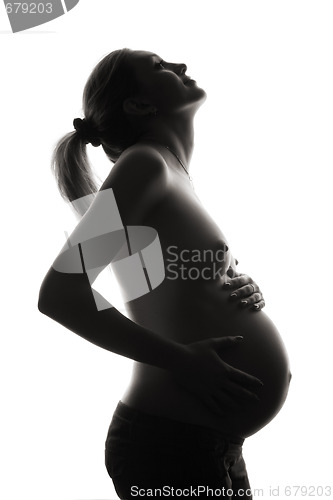 Image of pregnant woman silhouette