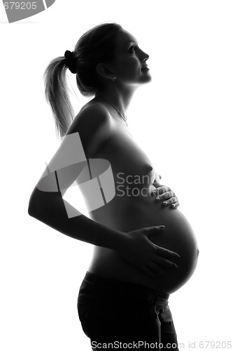 Image of pregnant woman silhouette