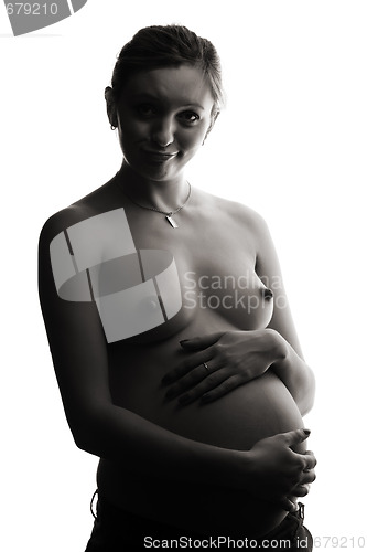 Image of pregnant woman silhouette