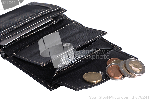 Image of Wallet with Euro coins