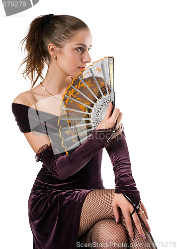 Image of Girl with a fan