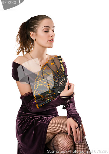 Image of Girl with a fan
