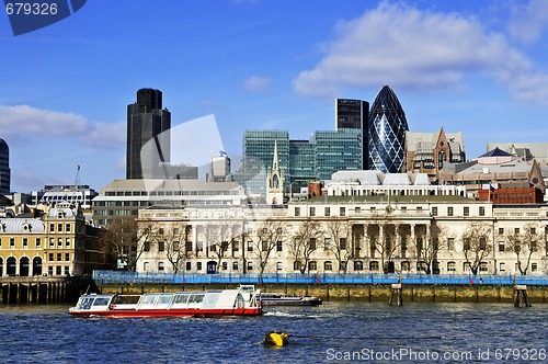 Image of London skyline from Thames river