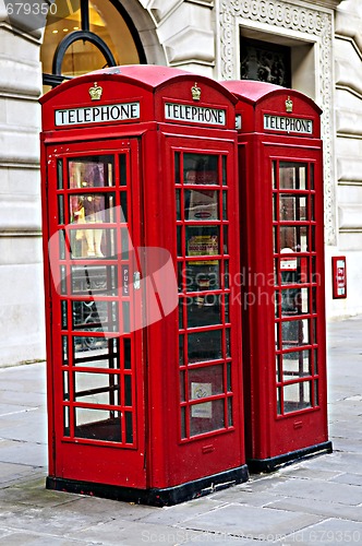 Image of Telephone boxes in London