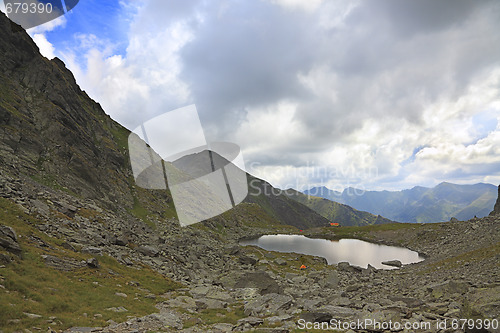 Image of Caltun Lake in Fagaras Mountains ,Romania