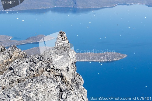 Image of Cairn on top of mountain