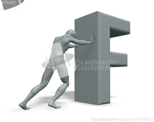 Image of man pushes F