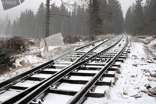 Image of Snowy rails