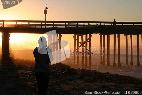 Image of Photographer At Sunset