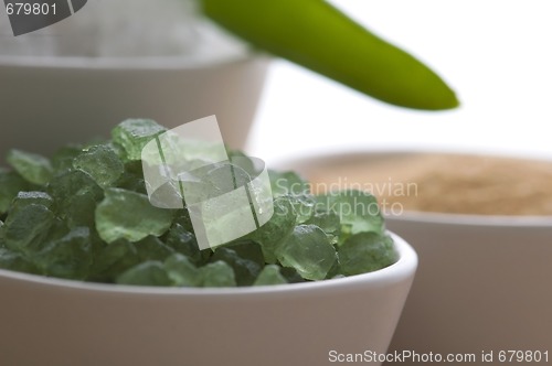 Image of bath salt and aloe vera