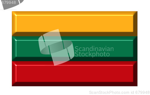 Image of Lithuania 3d flag with realistic proportions 