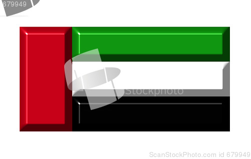 Image of United Arab Emirates 3d flag with realistic proportions