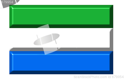 Image of Sierra Leone 3d flag with realistic proportions 