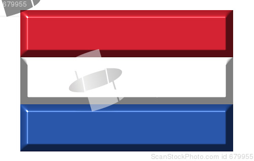 Image of Netherlands 3d flag with realistic proportions