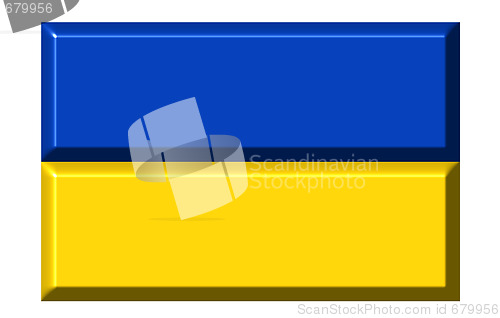 Image of Ukraine 3d flag with realistic proportions 