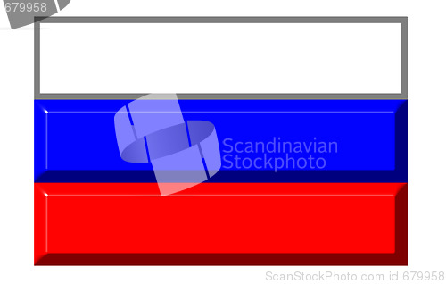 Image of Russia 3d flag with realistic proportions