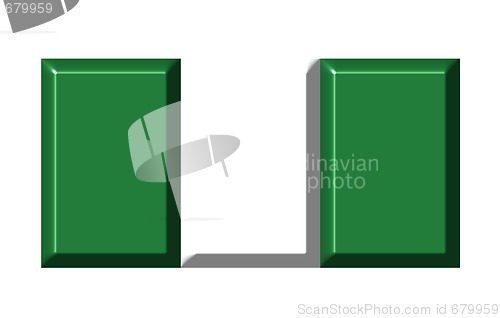 Image of Nigeria 3d flag with realistic proportions 