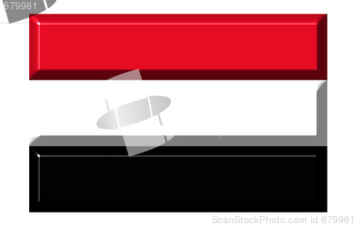 Image of Yemen 3d flag with realistic proportions