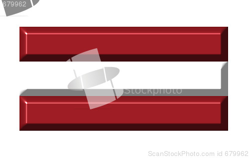 Image of Latvia 3d flag with realistic proportions