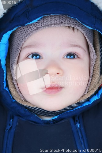 Image of adorable baby, soft focus