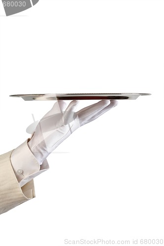 Image of waiter hand