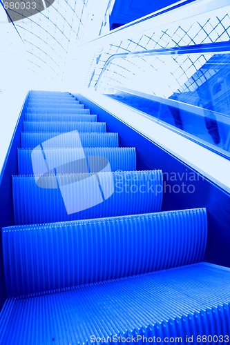 Image of moving escalator