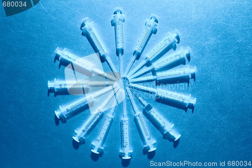 Image of luminous syringes