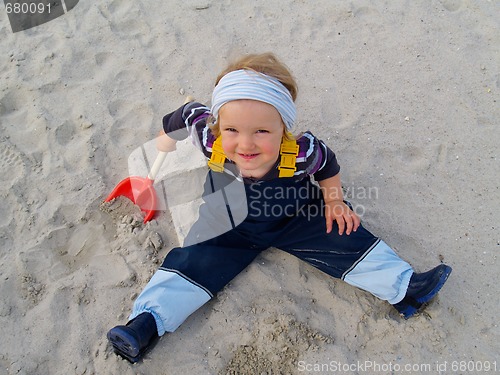 Image of girl in the sand