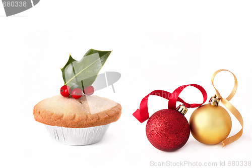 Image of Mince Pie and Christmas Baubles