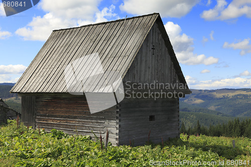 Image of Romanian traditional wooden house