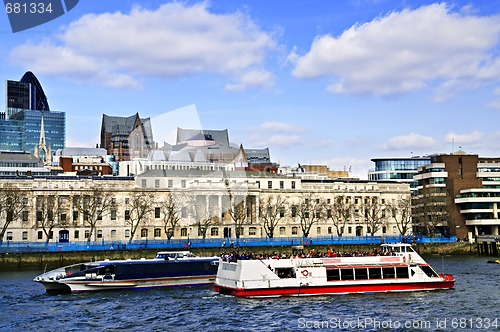 Image of London skyline from Thames river