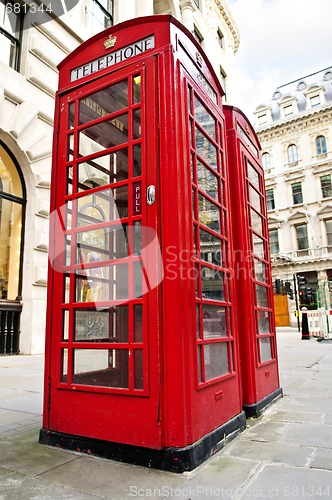 Image of Telephone boxes in London