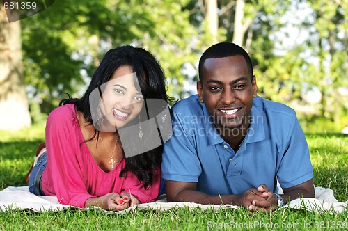 Image of Happy couple in park