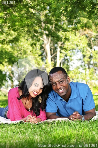 Image of Happy couple in park