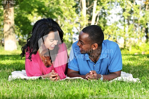 Image of Happy couple in park