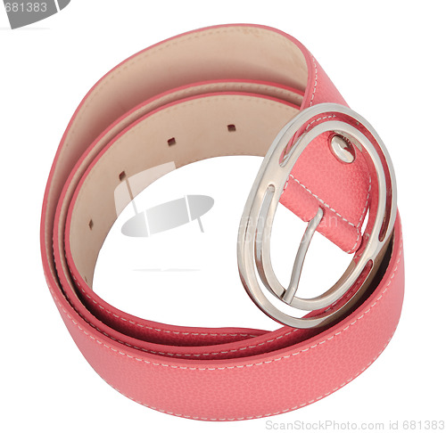 Image of Red leather belt 