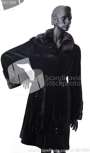 Image of Black fur coat