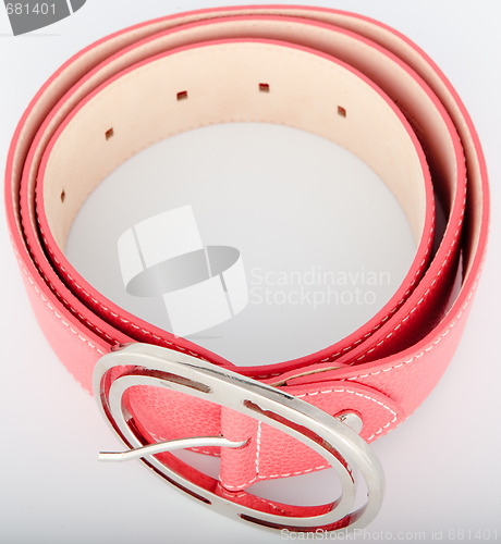 Image of Red leather belt 