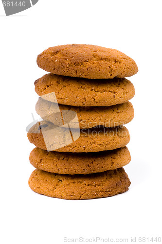 Image of stack of oatmeal chocolate chip cookies