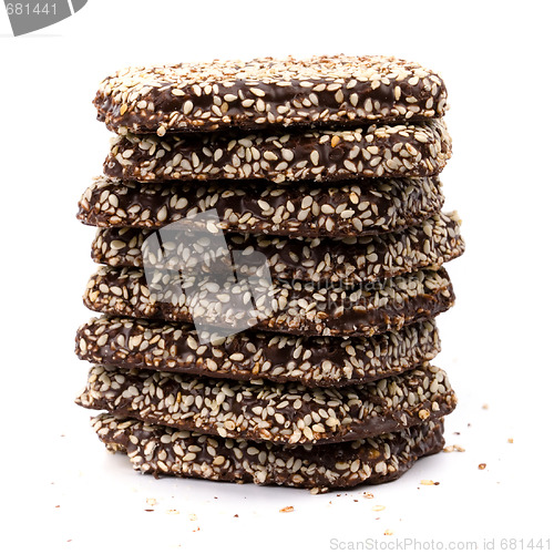 Image of stack of chocolate cookies